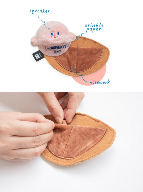 Strawberry Ice Cream Nosework Toy